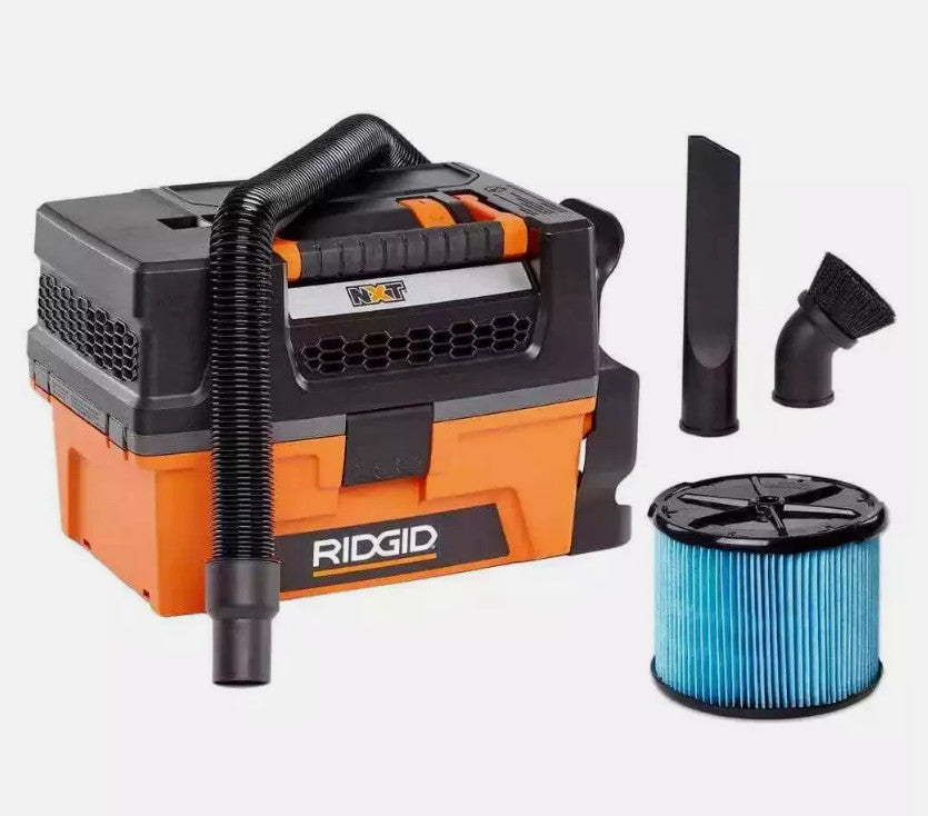 Ridgid 3 Gallon 5.0 Peak HP NXT Shop Vac Wet Dry Vacuum with Fine Dust Filter