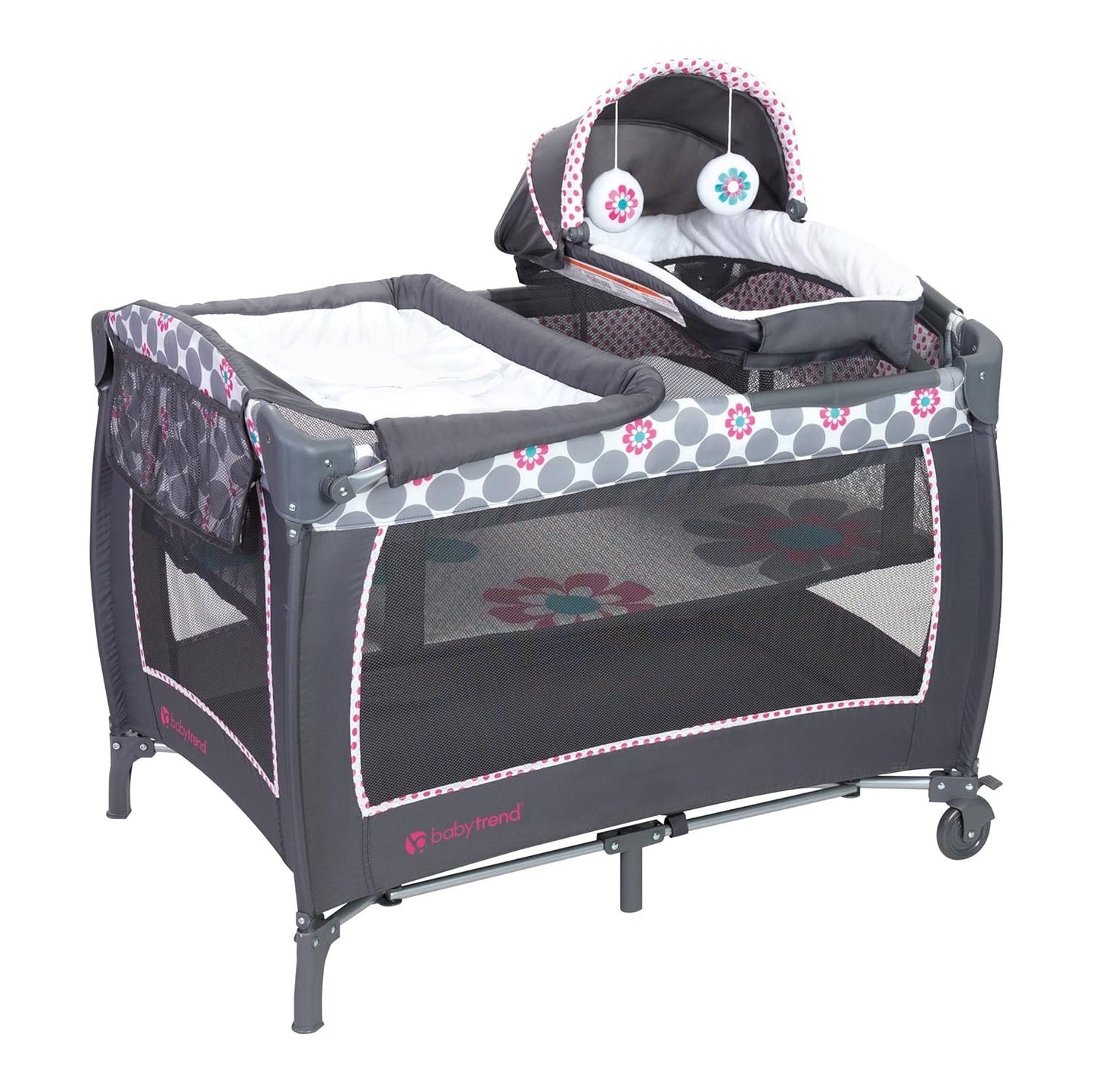 Nursery Center Playard Baby Trend Lil Snooze Deluxe II Daisy Dots - PY86B63C