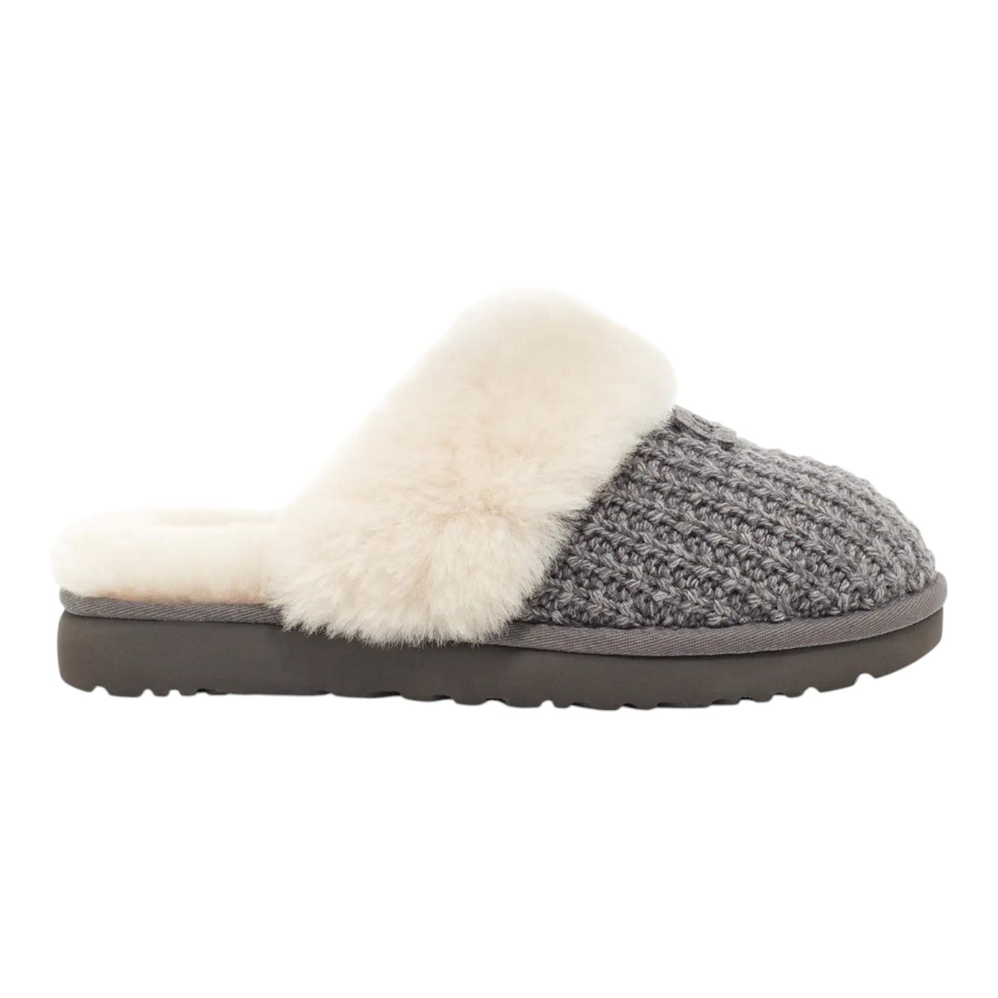New 100% Authentic UGG Brand Women's Cozy Slippers Soft Knit Shoes Sandals Grey