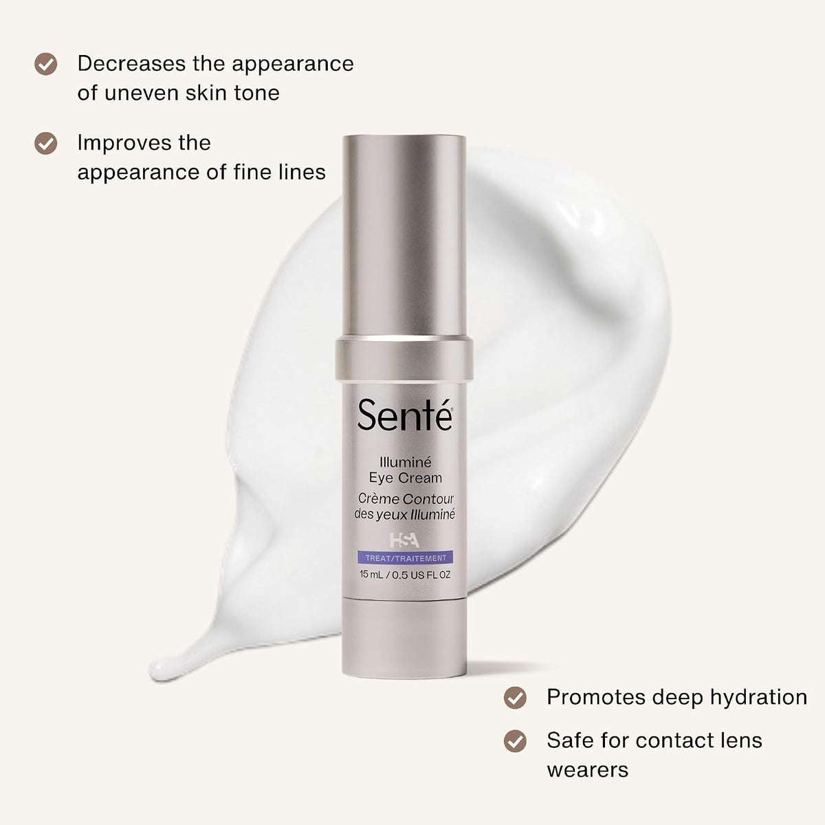 SENTÉ Illumine Eye Cream ( 0.5 fl.oz / 15 ml ) *NEW / AUTH / SEALED!