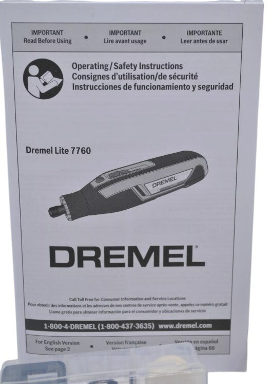 Dremel 7760-N/10A Lite 4V Cordless Rotary Drill Tool USB Charge + 10 Accessories
