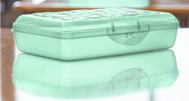 Sterilite Small Pencil Box Plastic - GREEN TINT
