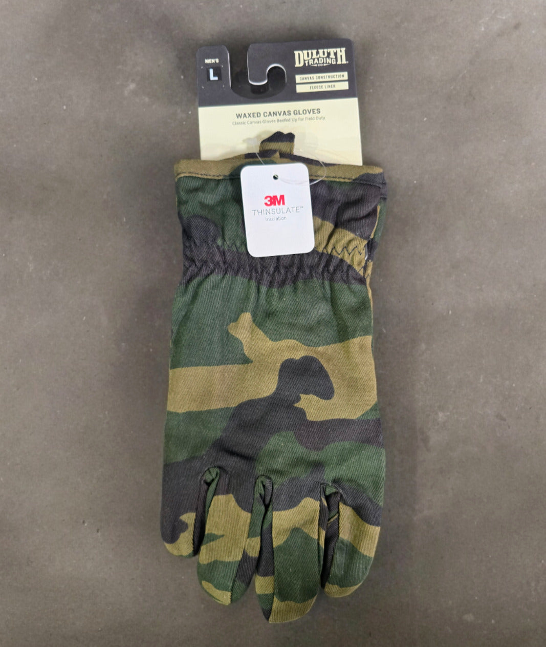 Duluth Trading Co. Men's Warden's Waxed Canvas Gloves, L