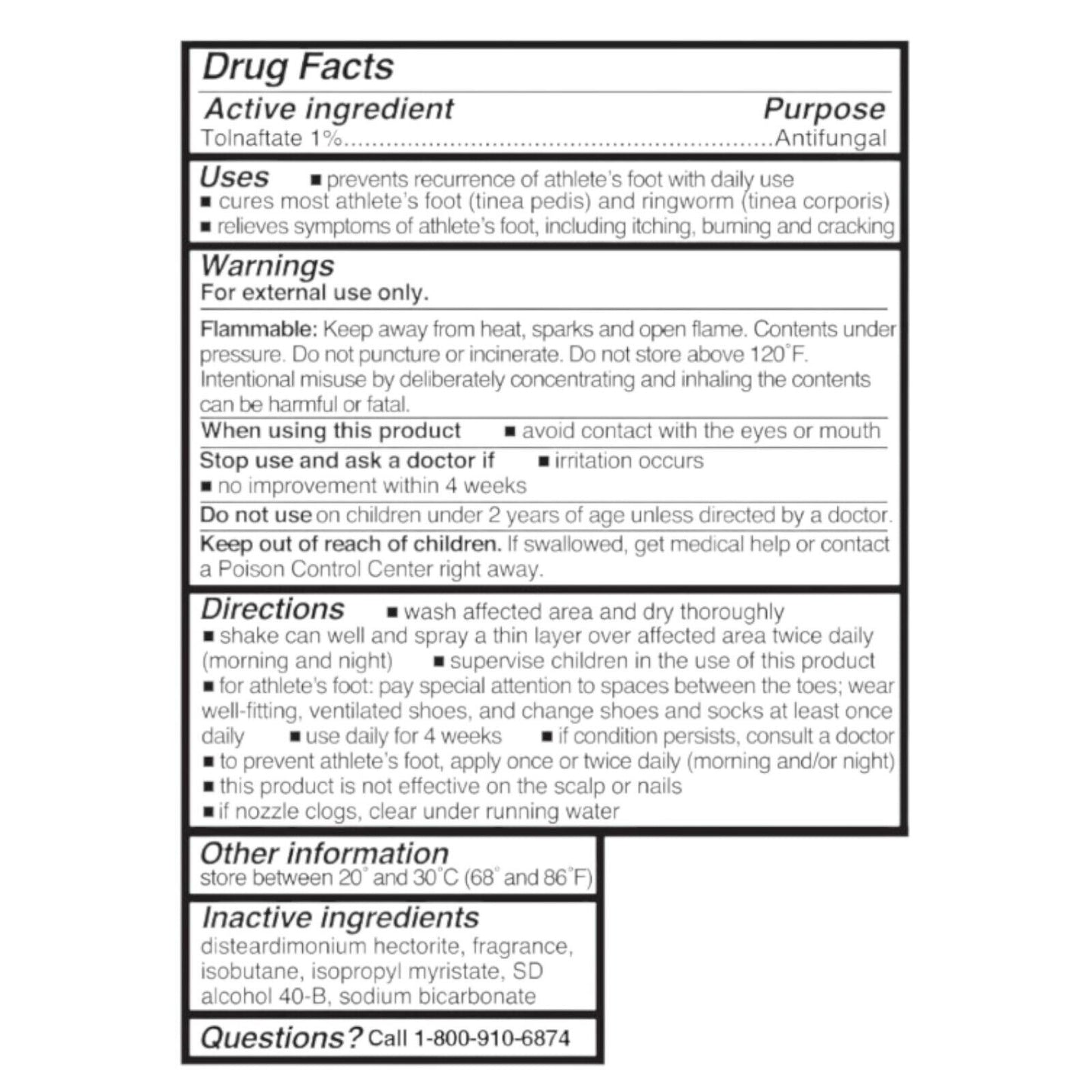 4pk ANTIFUNGAL POWDER SPRAY ATHLETE'S FOOT 1% TOLNAFTATE TALC-FREE LOT