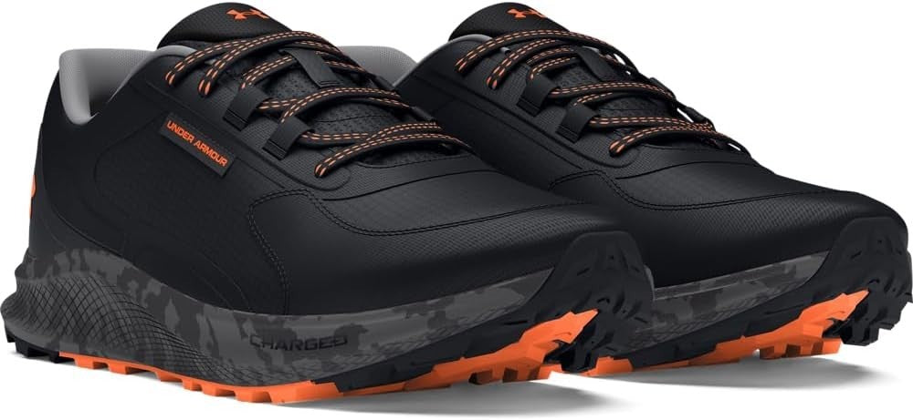 Under Armour Men's Charged Bandit Trail 3 Sneaker Black / Orange