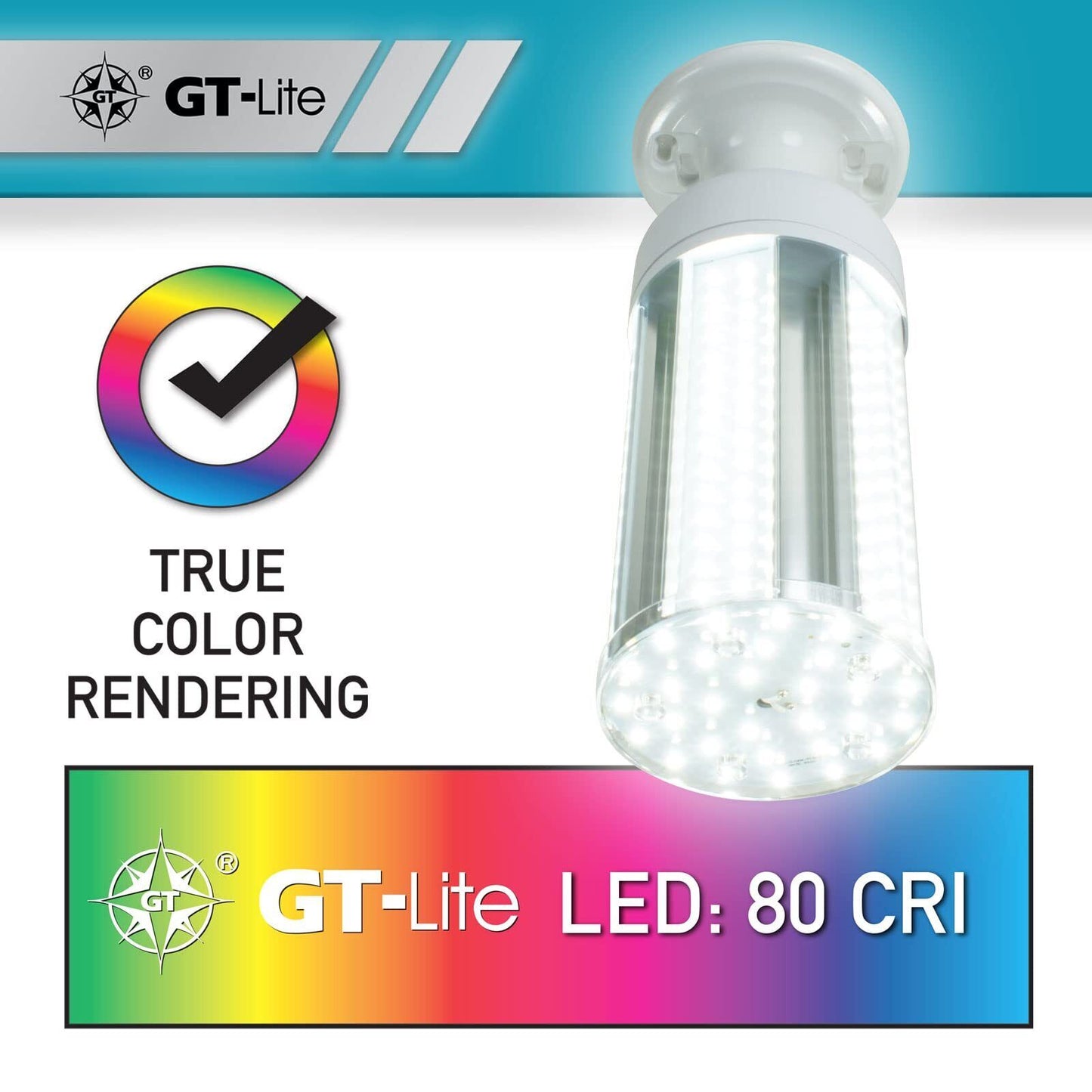 GT-Lite LED Corn Cob Bulb, 100W (500W Equivalent), 10000 Lumen, Daylight 5000K,