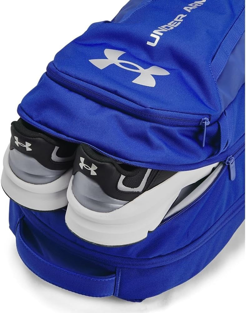 Under Armour Unisex-Adult Hustle 6.0 Backpack, (401) Royal/Royal/Metallic Silver