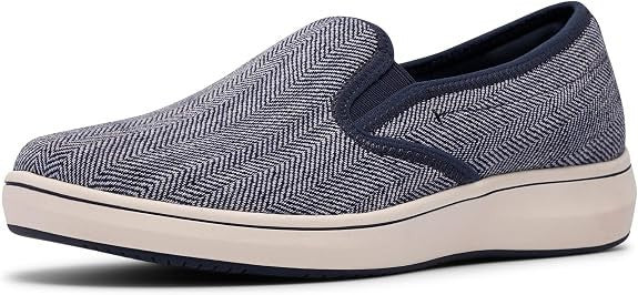 Cloudsteppers Clarks Women's Breezesky Zoe Canvas Loafers - Navy - Size 6.5