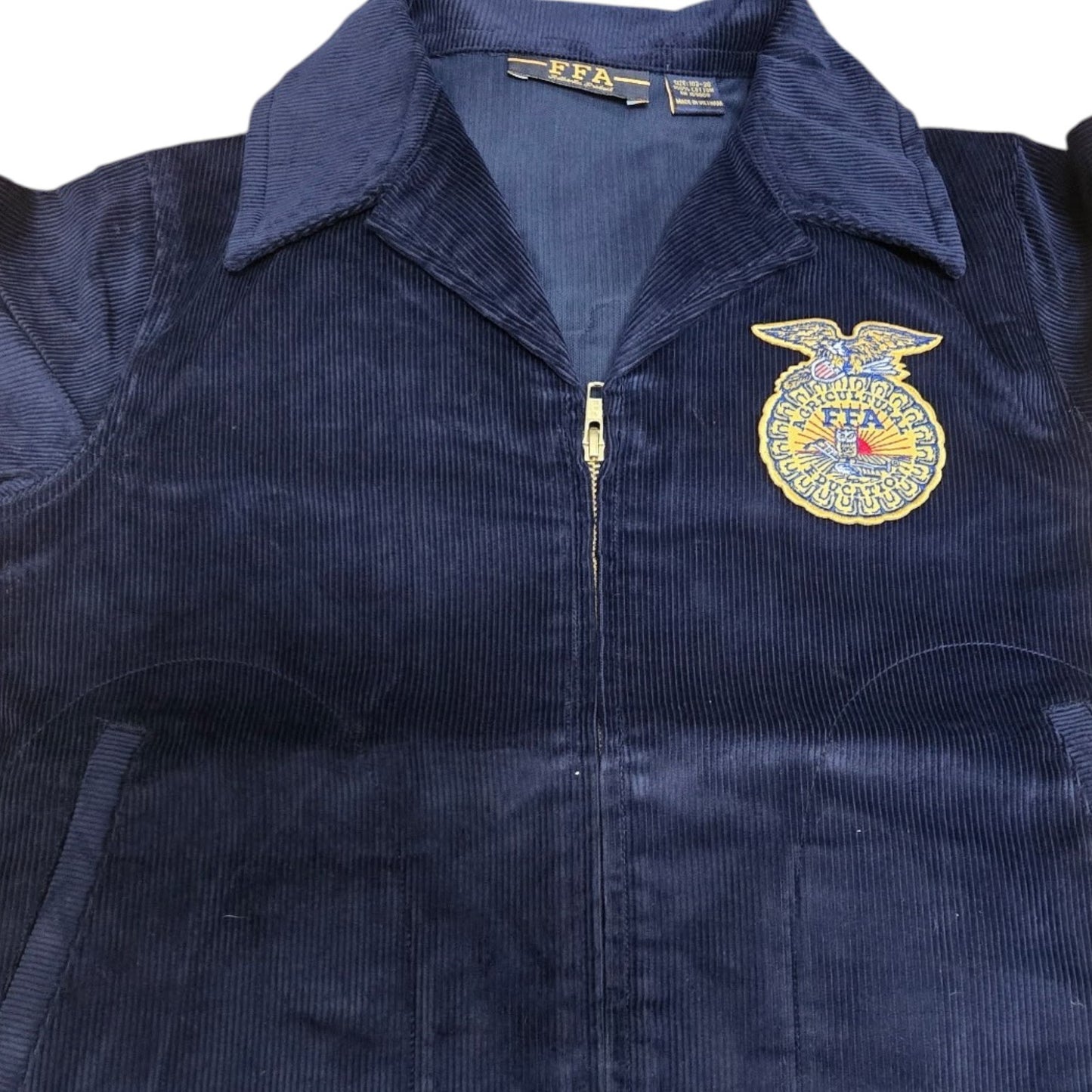 FFA Blue Corduroy Jacket with FAA emblem | Agricultural Education | Navy Blue