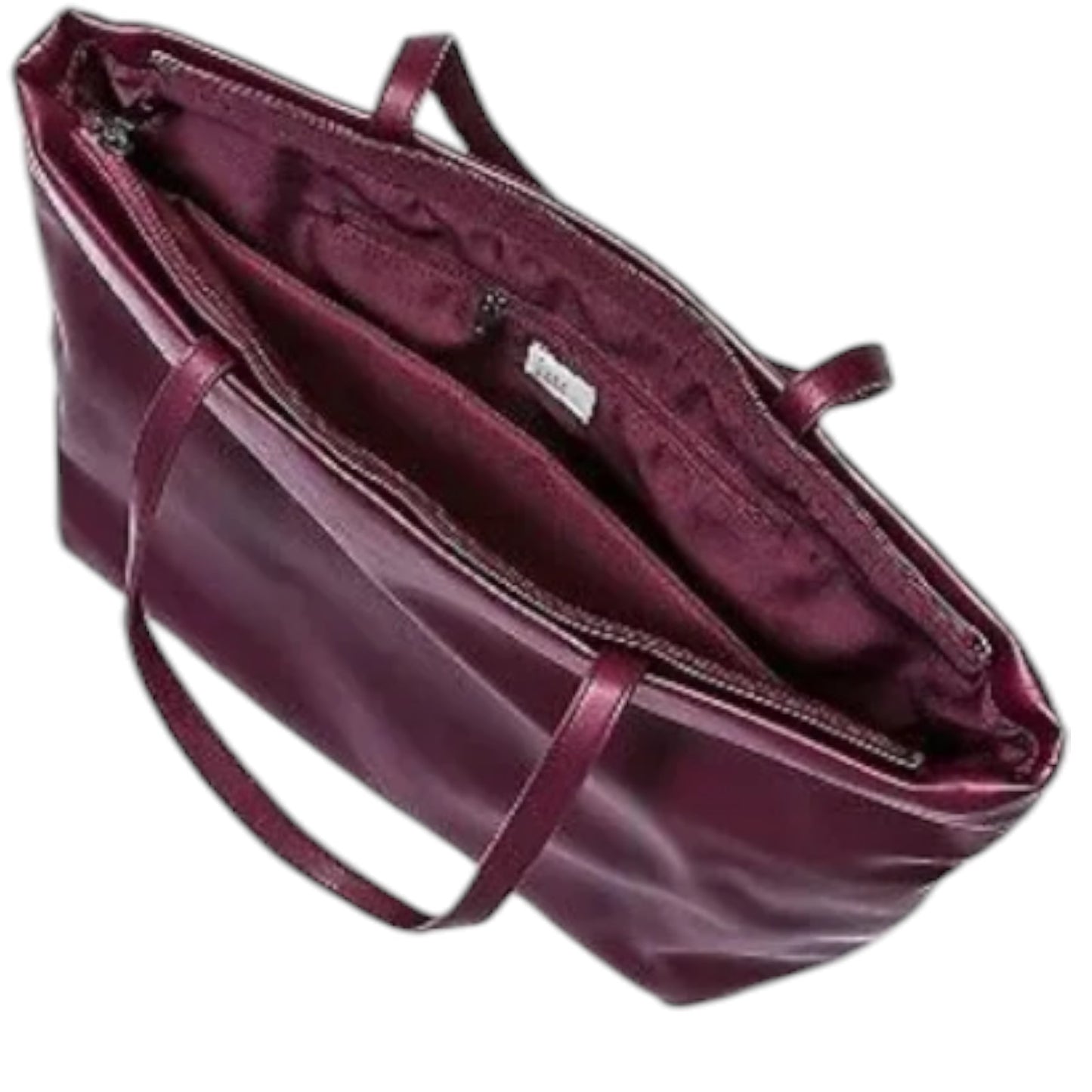 A New Day Athleisure Soft Tote Handbag Women's Zip Closure - Burgundy - T1867