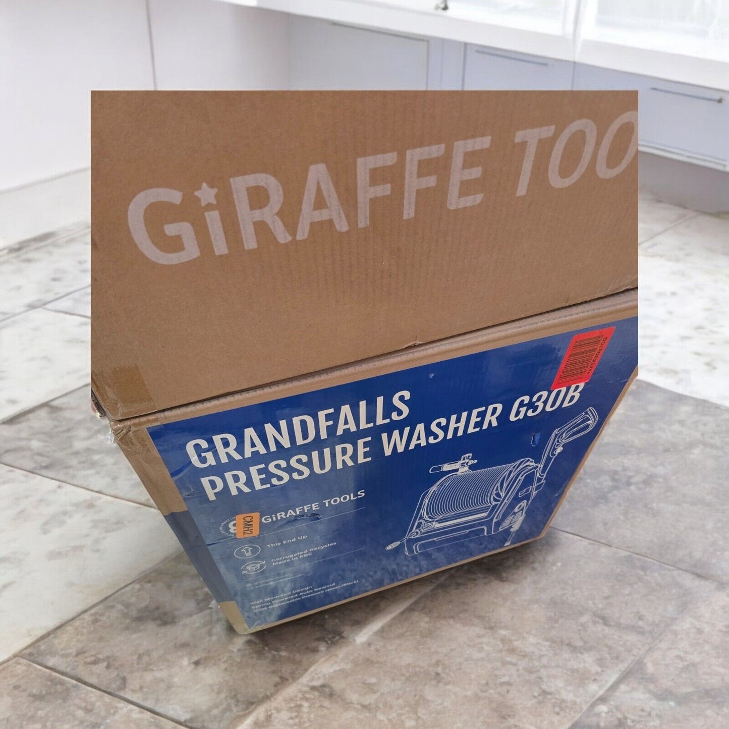 Giraffe Tools HP135-G30B Electric Wall Mounted Pressure Washer, Dark Silver