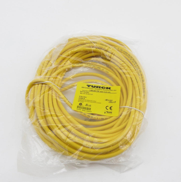 TURCK CABLE RKC 4.4T-20-RSC 4.4T, DOUBLE-ENDED CORDSET, 20M, U5260-8 NEW