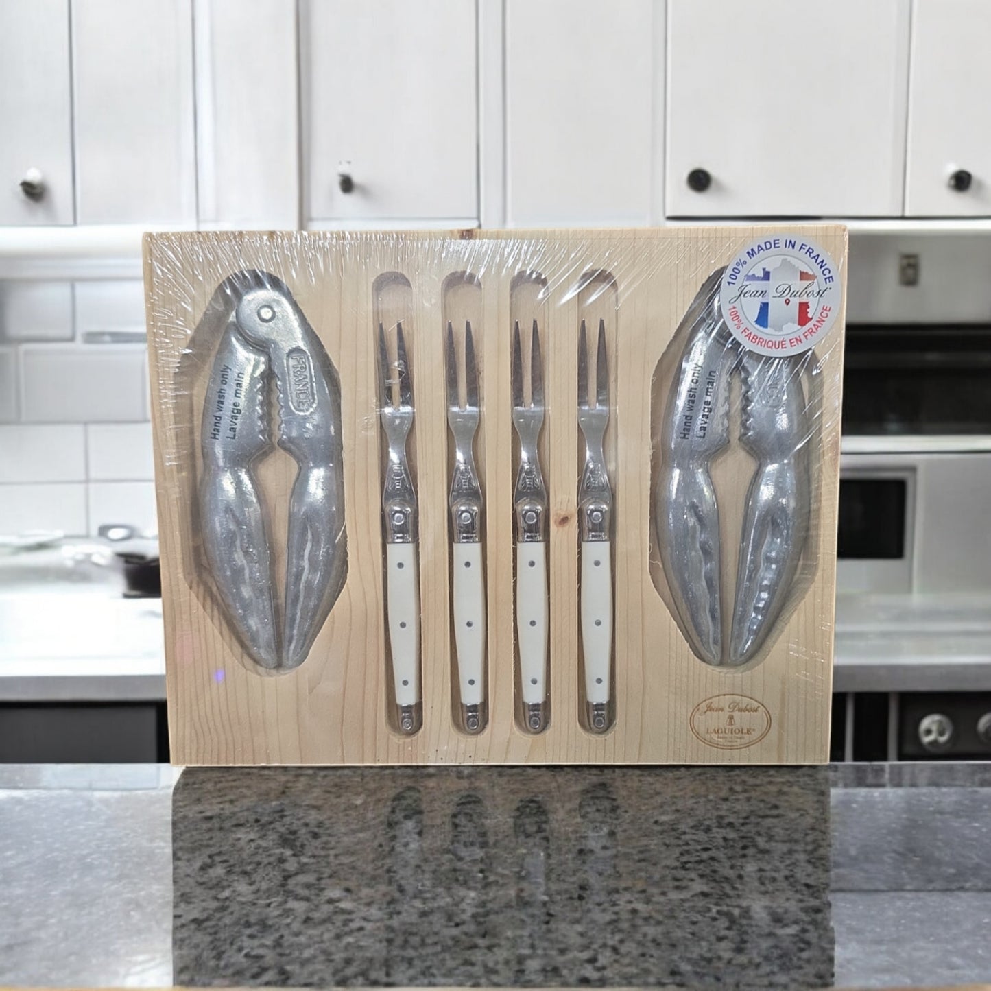 Jean Dubost Laguiole Seafood Gift Set, White