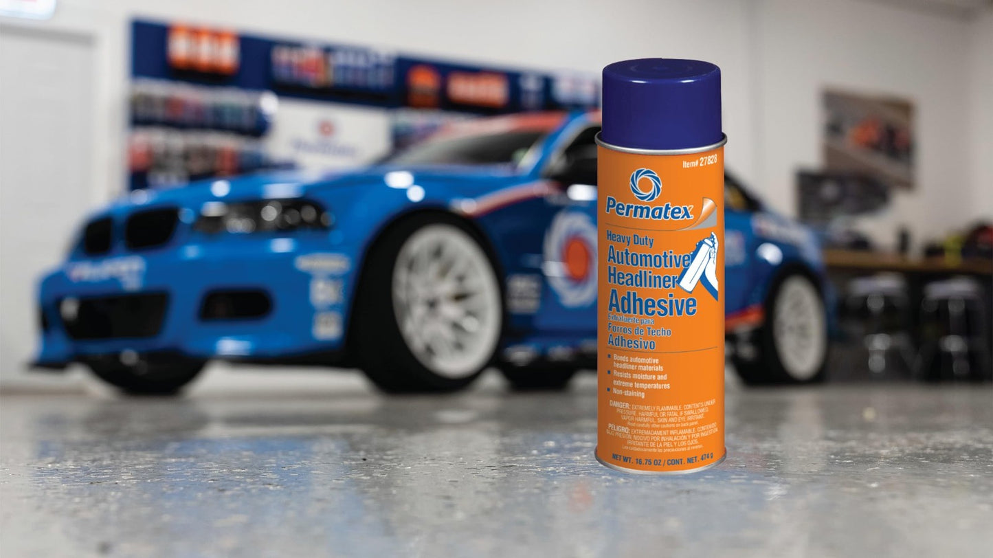 Permatex 27828 Body Shop Heavy Duty Headliner Adhesive, High-Strength Spray Adh