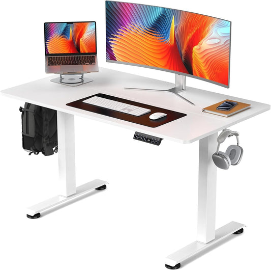 28-48" Electric Sitting Standing-up Desk Adjustable Height Computer Table Office