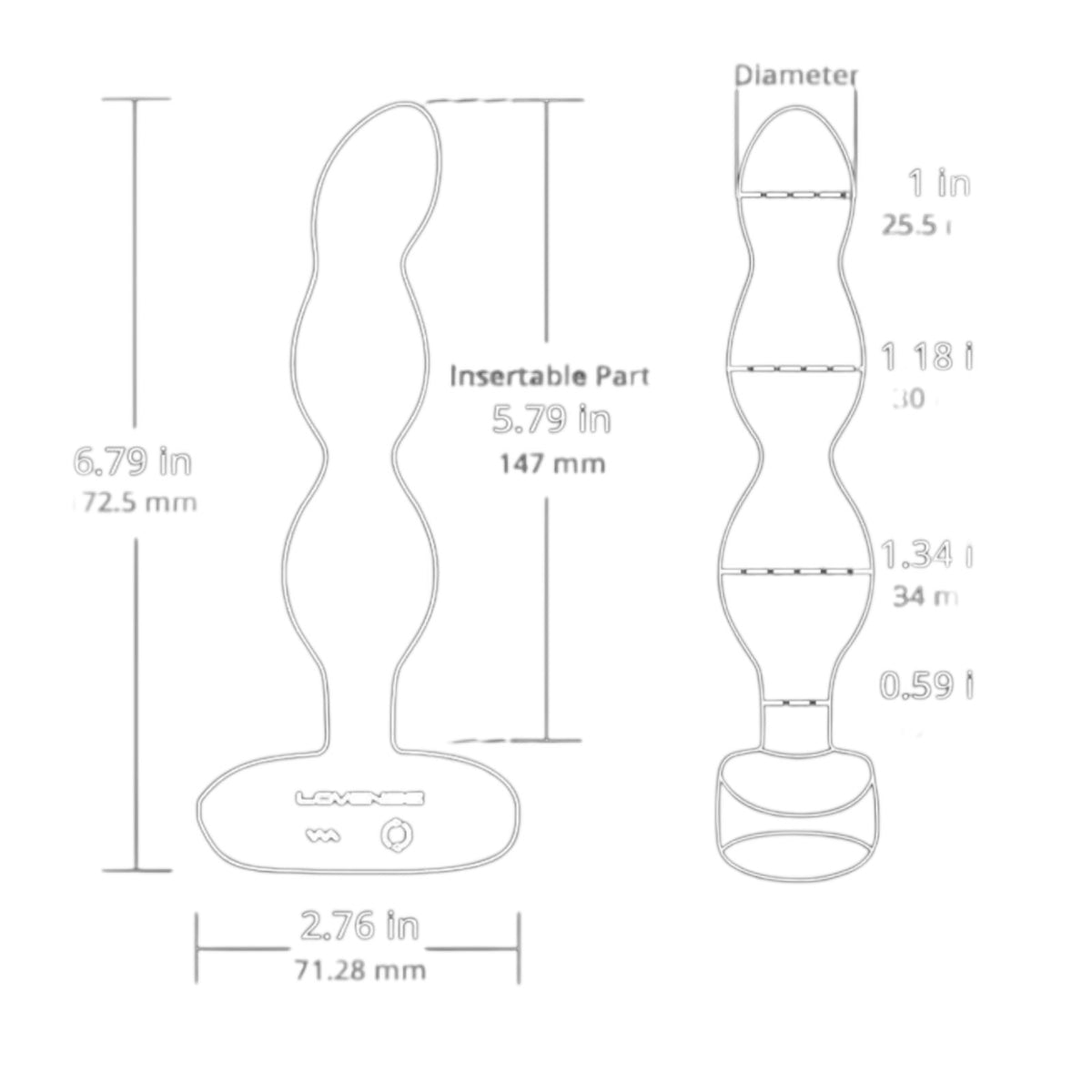 Lovense Ridge Rechargeable Silicone App Control Rotating Anal Beads