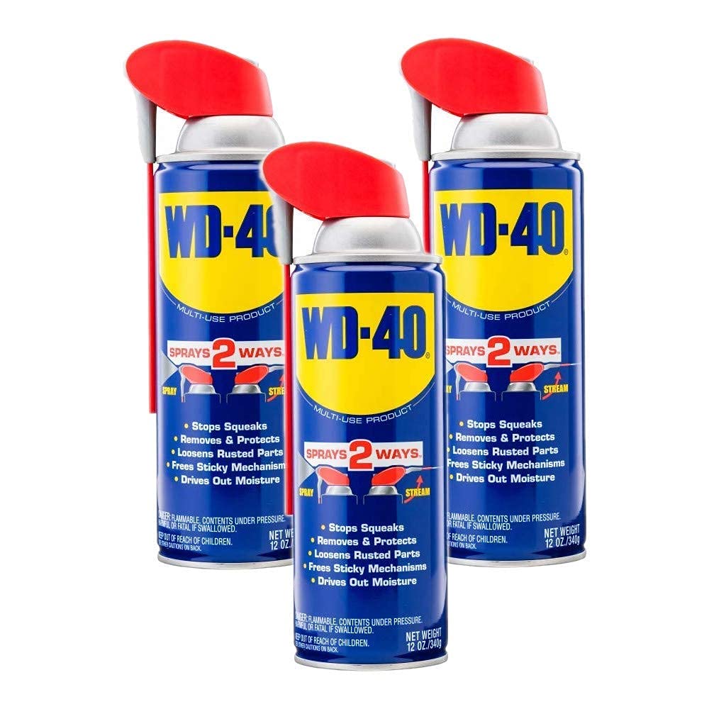 WD-40 Original Formula, Multi-Use Product with Smart Straw Sprays 2 Ways,12 OZ