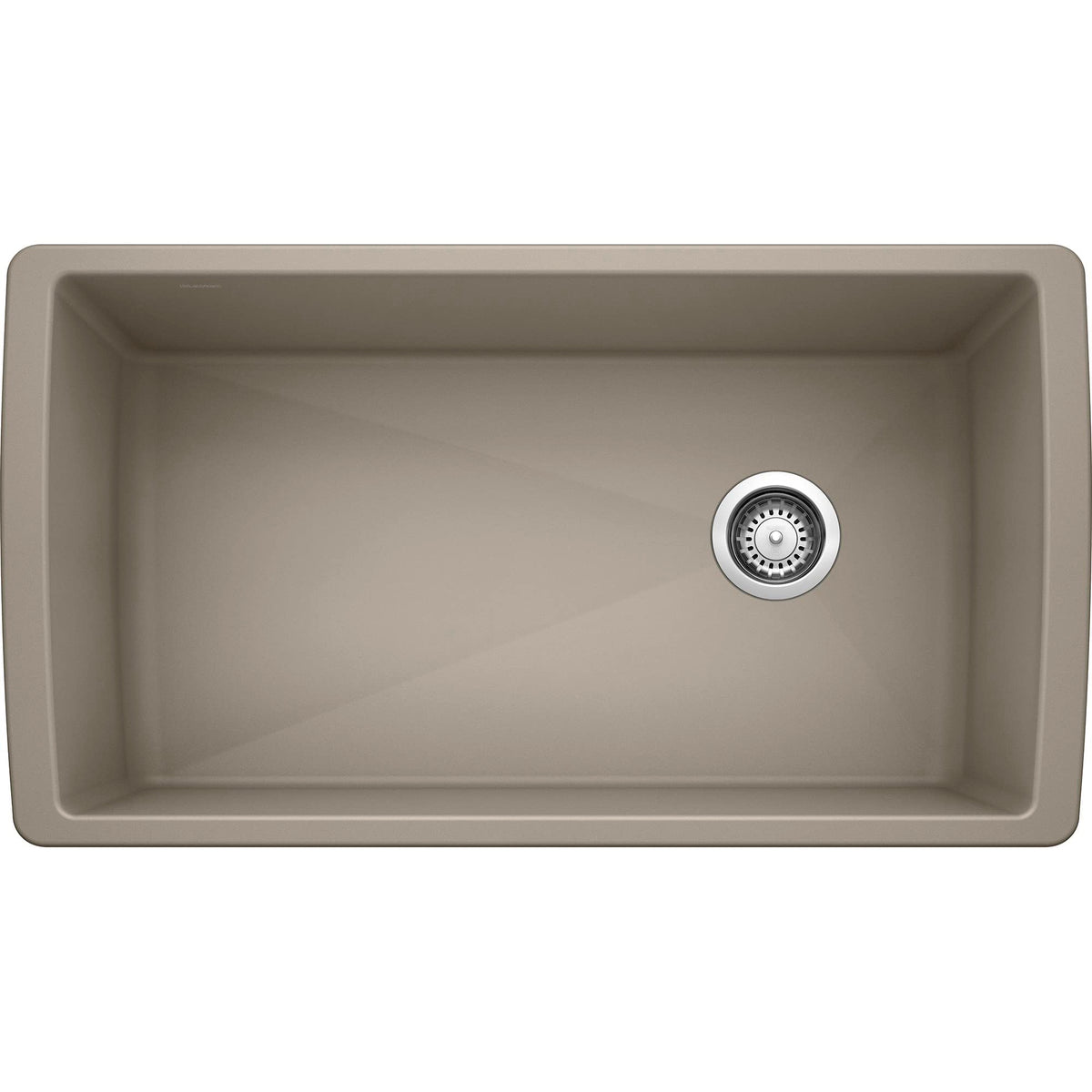 BLANCO Diamond Silgranit Super Single Undermount Kitchen Sink, 33.5" L X 18.5" W
