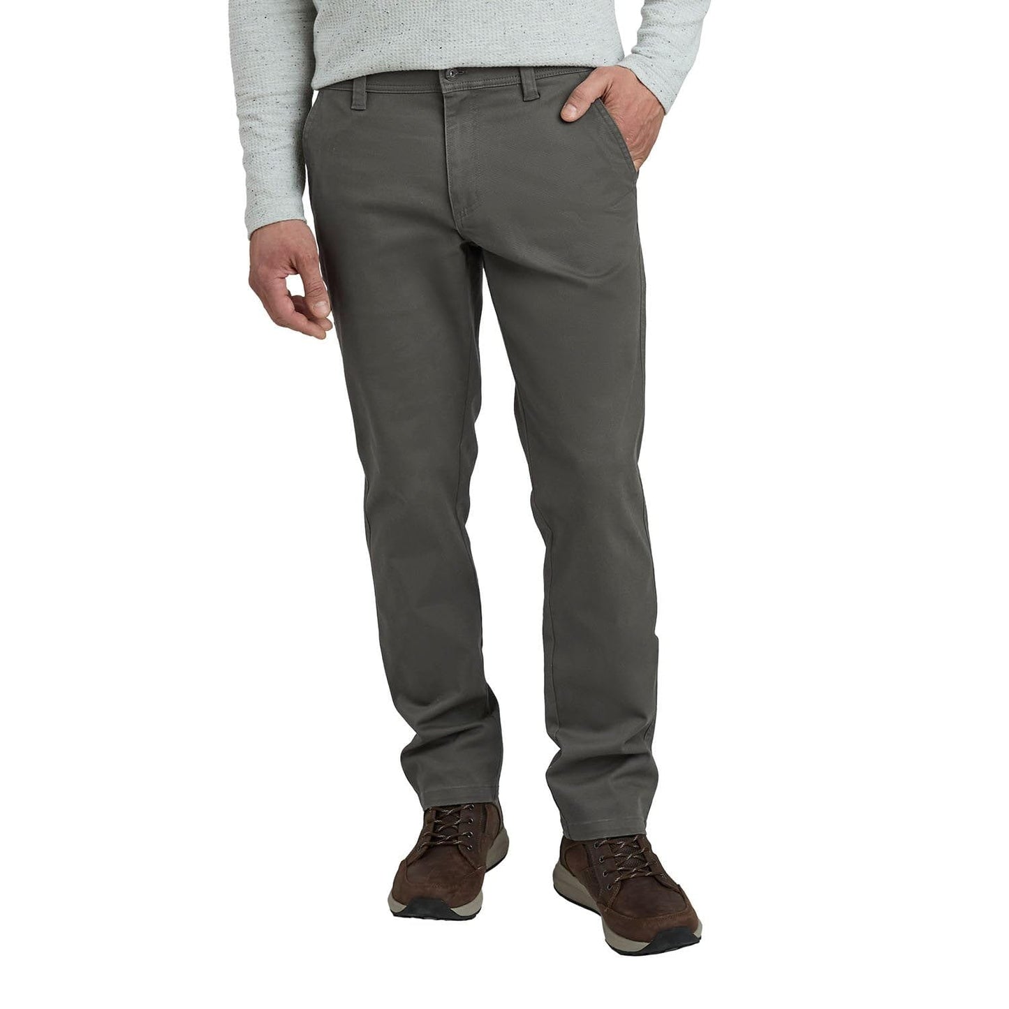 Men's Weatherproof 5 Pocket Utility Work Pants, Relaxed Fit Cotton Travel Pants