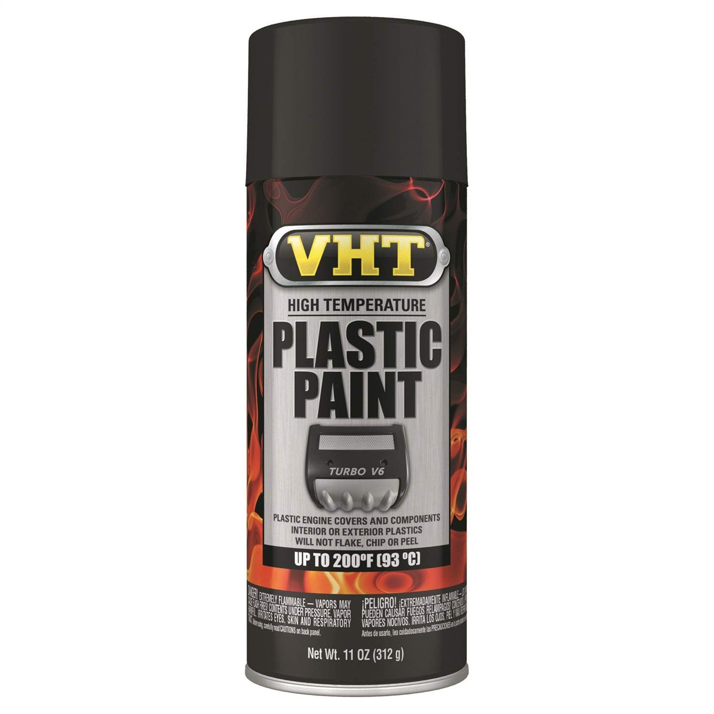VHT Duplicolor ESP820007 Black High Temperature Plastic Paint, 11. Fluid_Ounces
