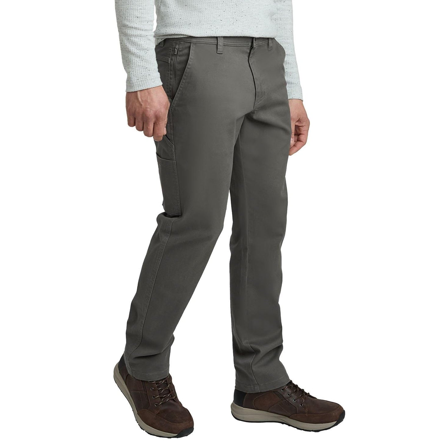 Men's Weatherproof 5 Pocket Utility Work Pants, Relaxed Fit Cotton Travel Pants