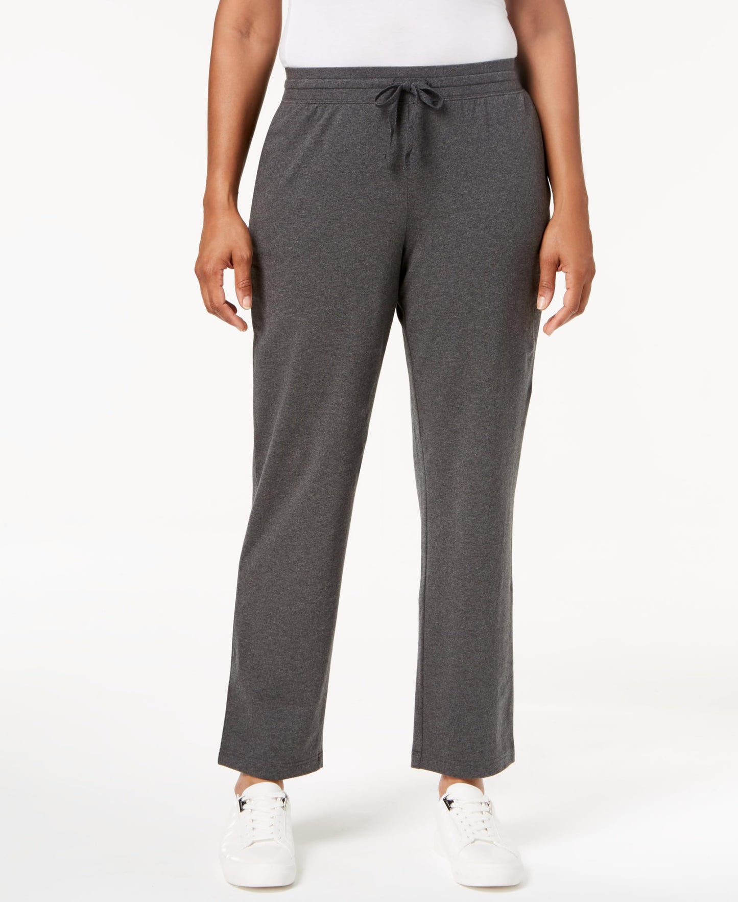 Karen Scott Sport Drawstring Straight-Leg Pants