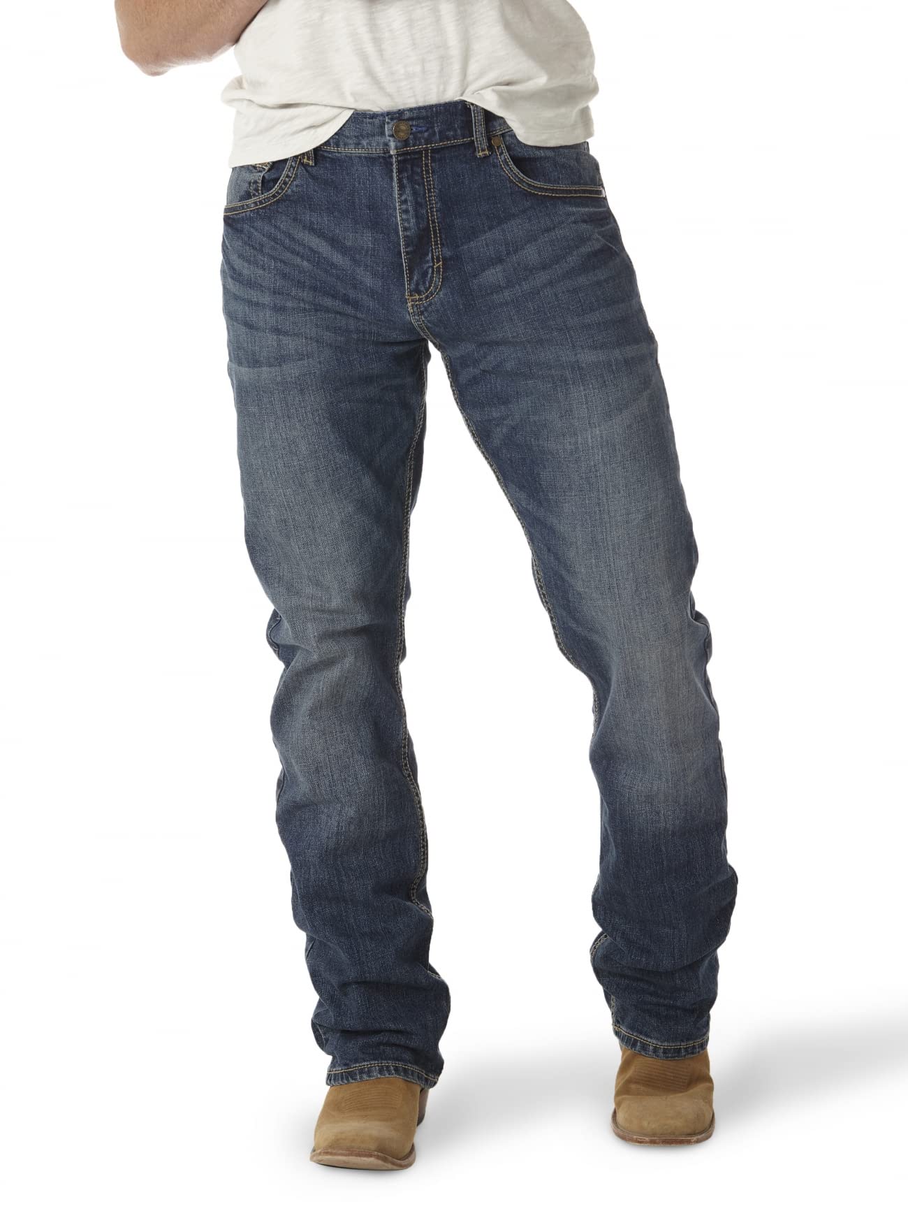 Wrangler Men's RetroSlimFitBoot Cut Green Jeans