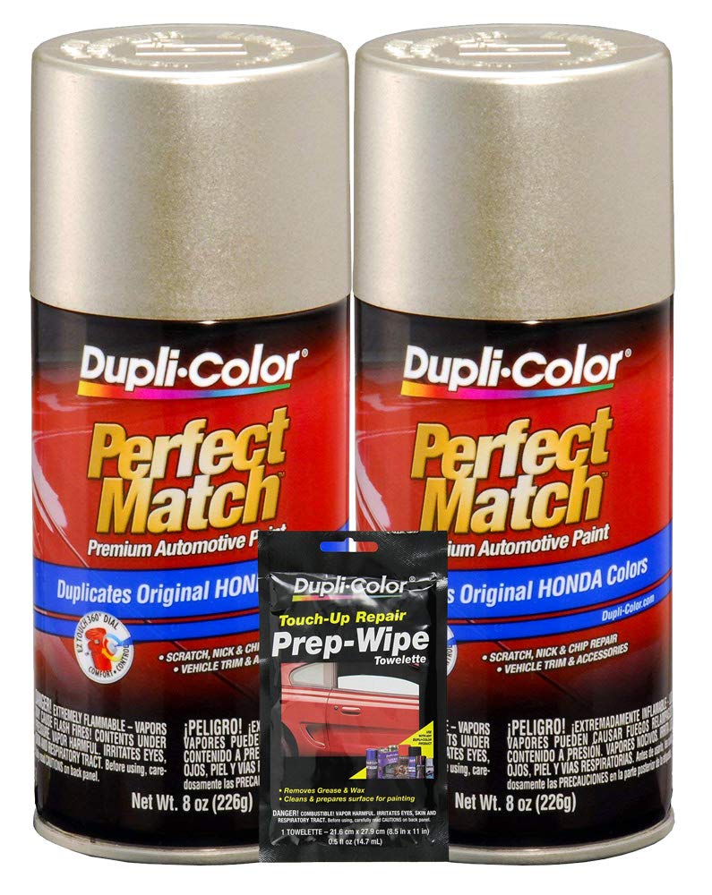 Dupli-Color Seattle Silver Metallic Honda Exact-Match Automotive Paint - 8 oz, Bundles with Prep Wipe (3 Items)