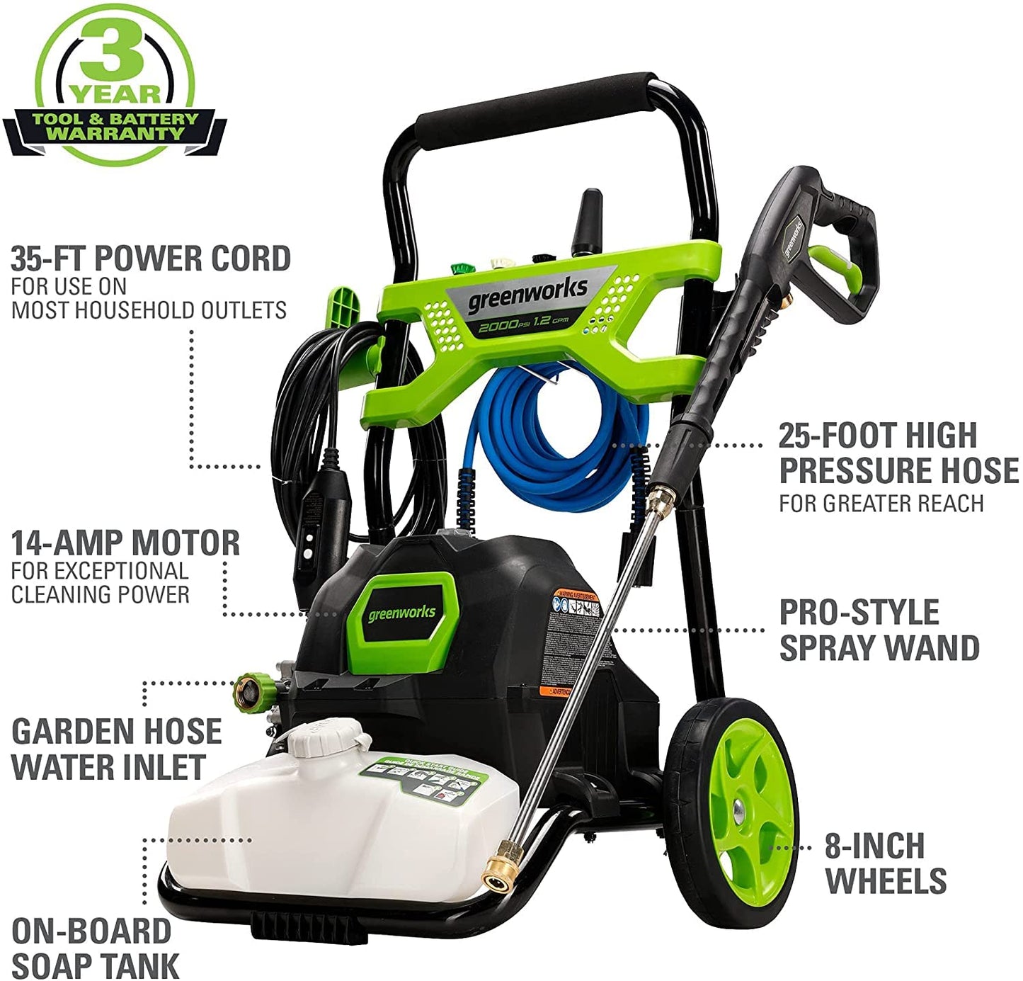 Greenworks 2100 PSI Pressure Washer