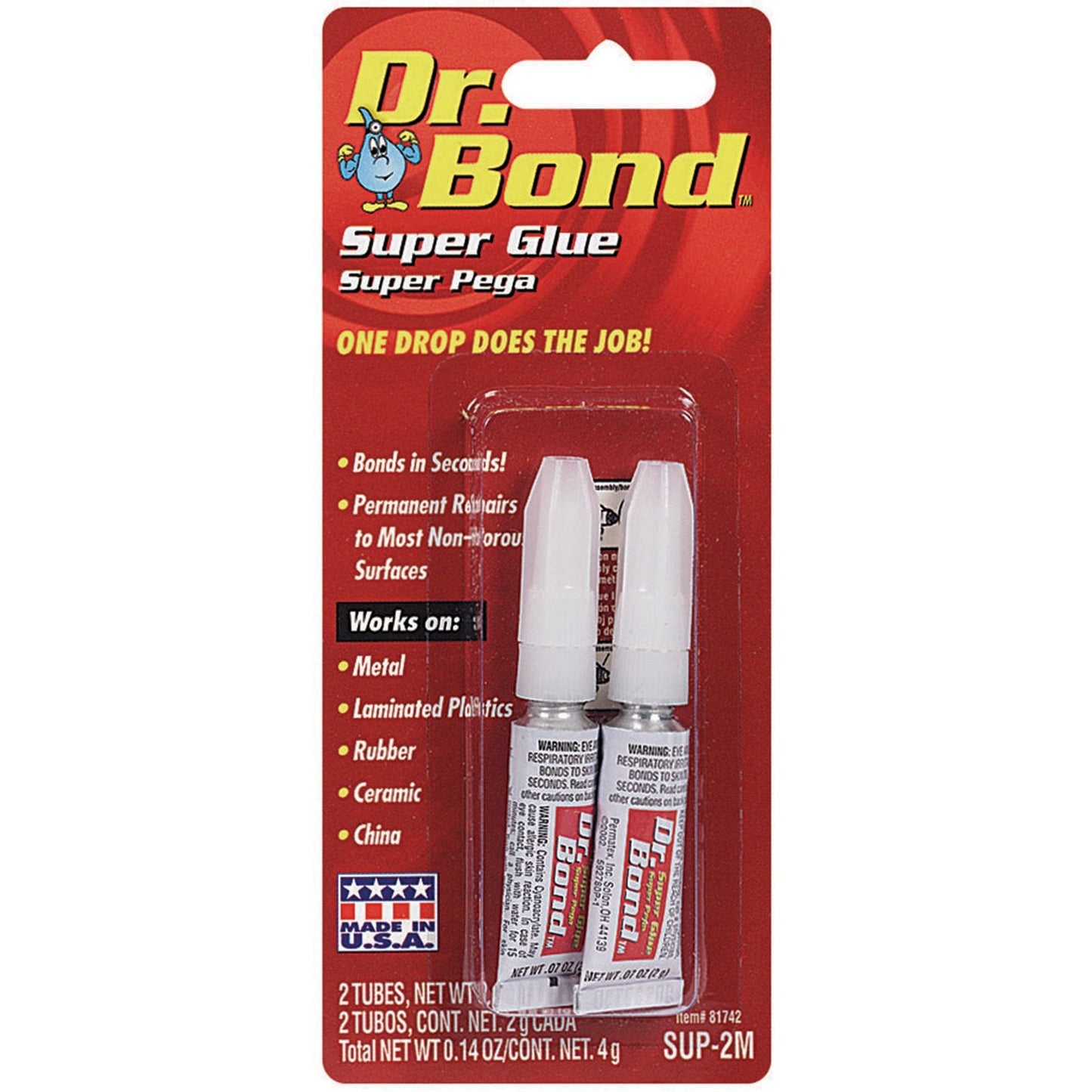 Permatex 81737 Dr. Bond Super Glue, 2 g Tube Space-Saver