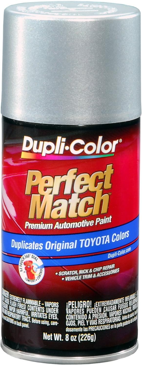 ✔Dupli-Color EBTY16167 Perfect Match Automotive Spray Paint – Toyota Silver Streak Mica, 1E7 – 8 oz. Aerosol Can