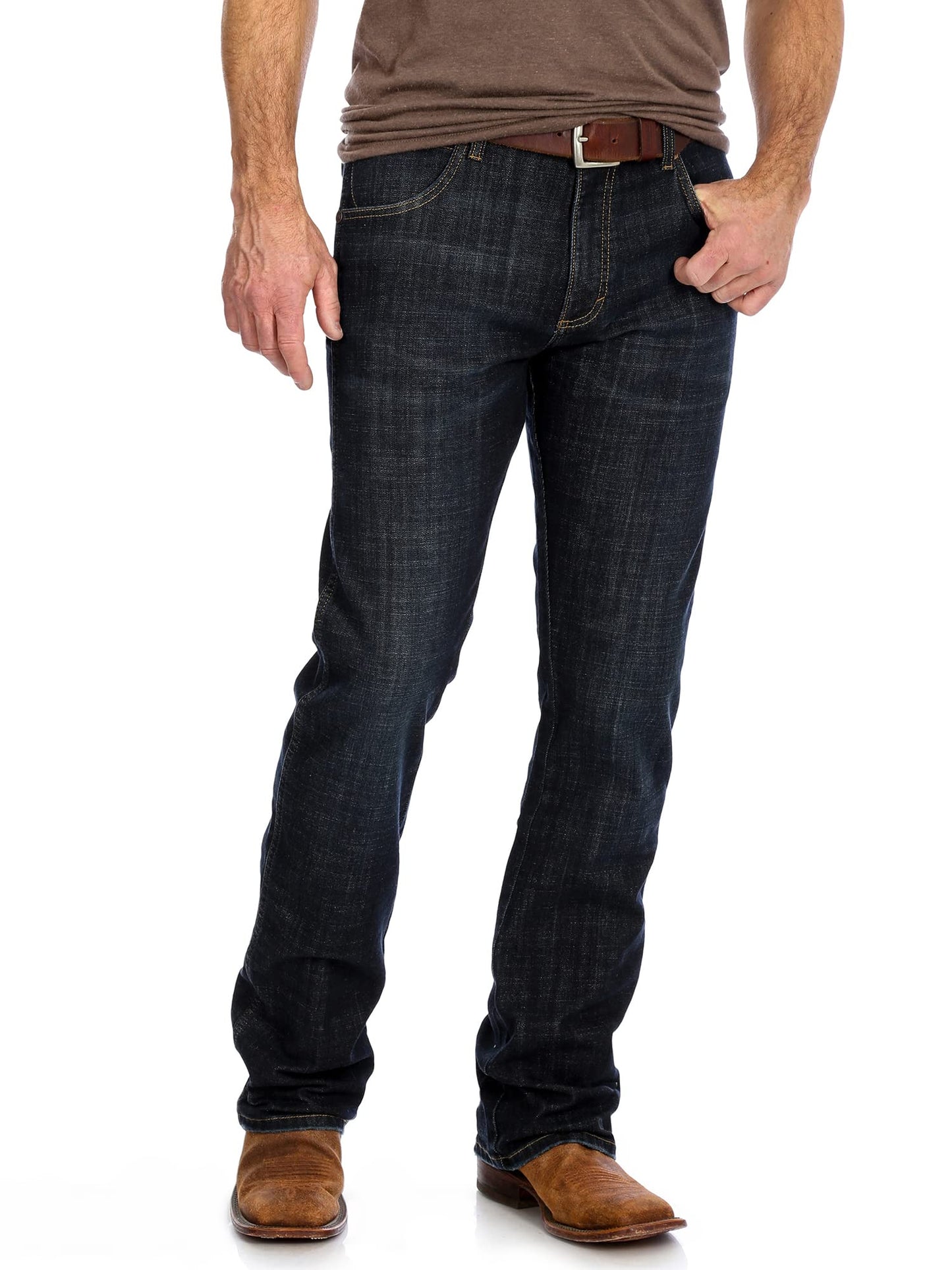 Wrangler Men's RetroSlimFitBoot Cut Green Jeans