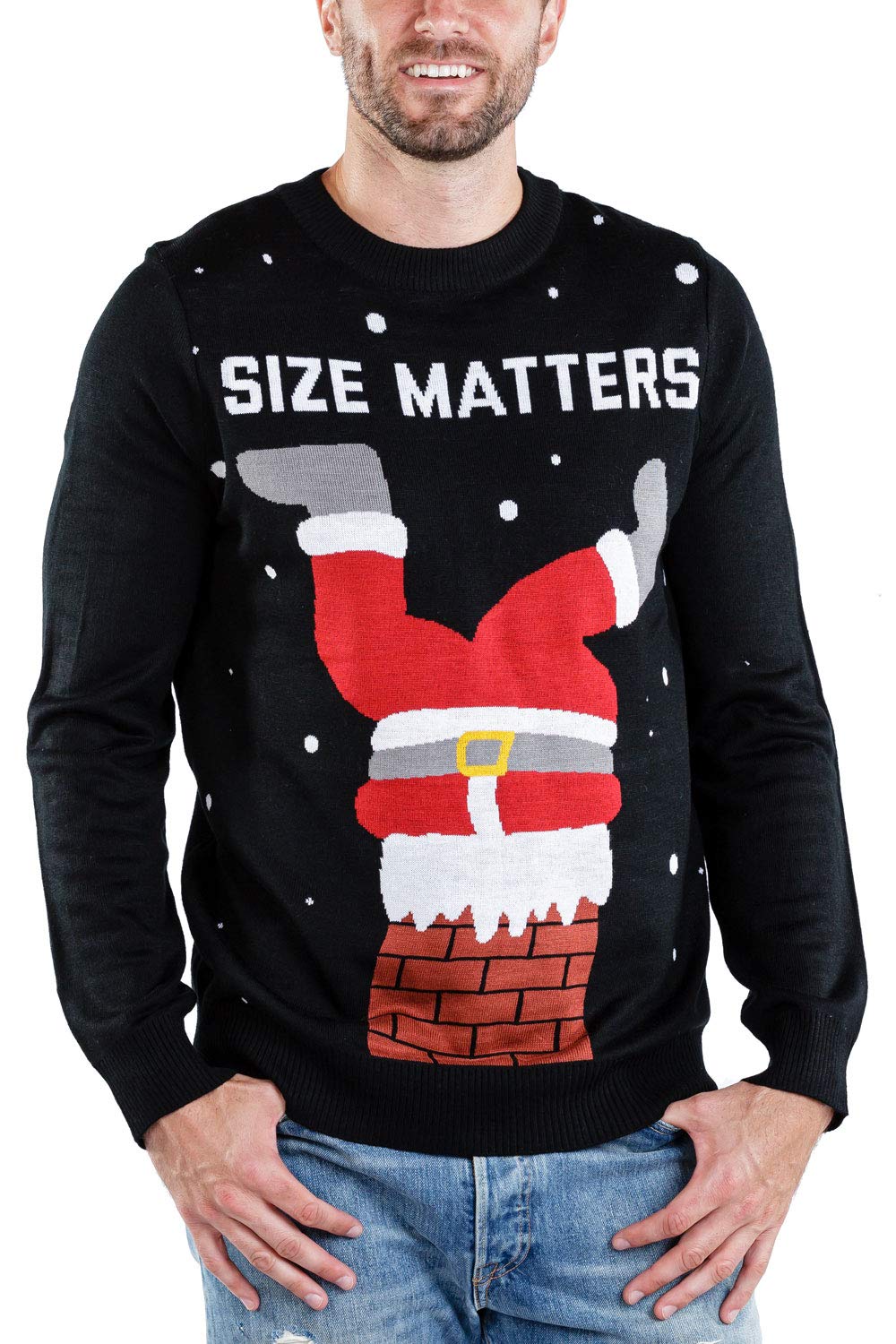 Tipsy Elves Men's Ugly Christmas Sweaters - Funny Christmas Sweaters for Men - Fun Winter Pullovers