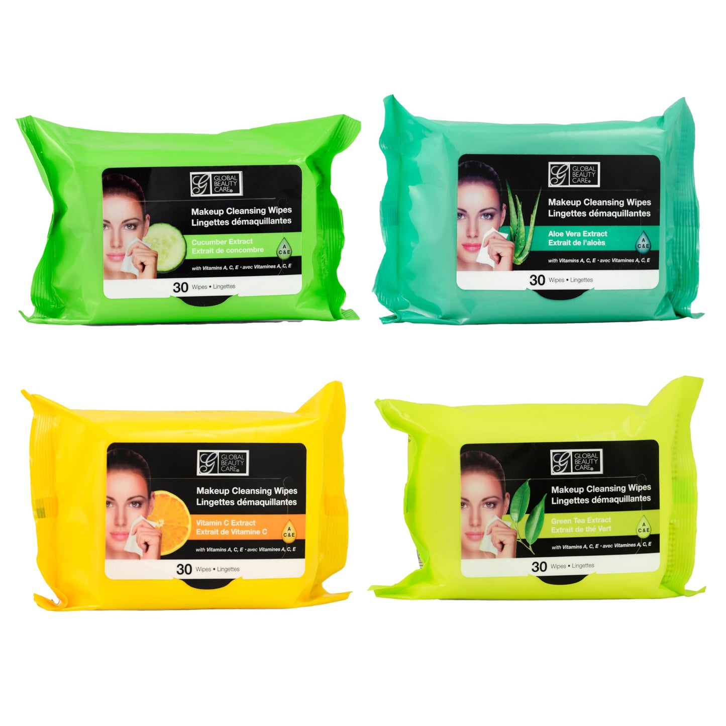 Makeup Cleansing Wipes- GreenTea/ AloeVera/ VitaminC/ Cucumber