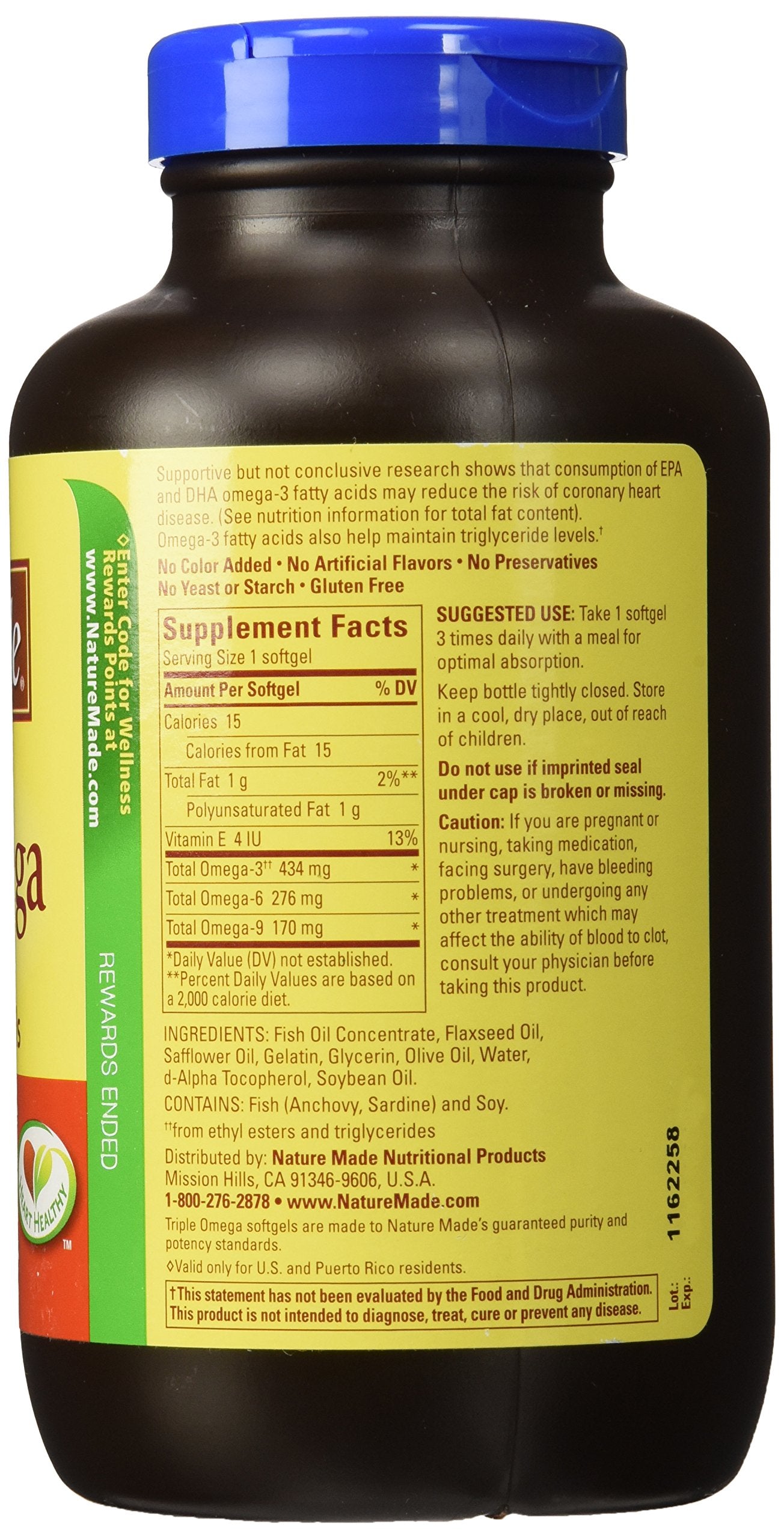 Triple Omega UnflavoredSoftgelAdultunisexOmega-3Heart HealthYesgluten_freeUnable to verifyUnable to verifyUnable to verify