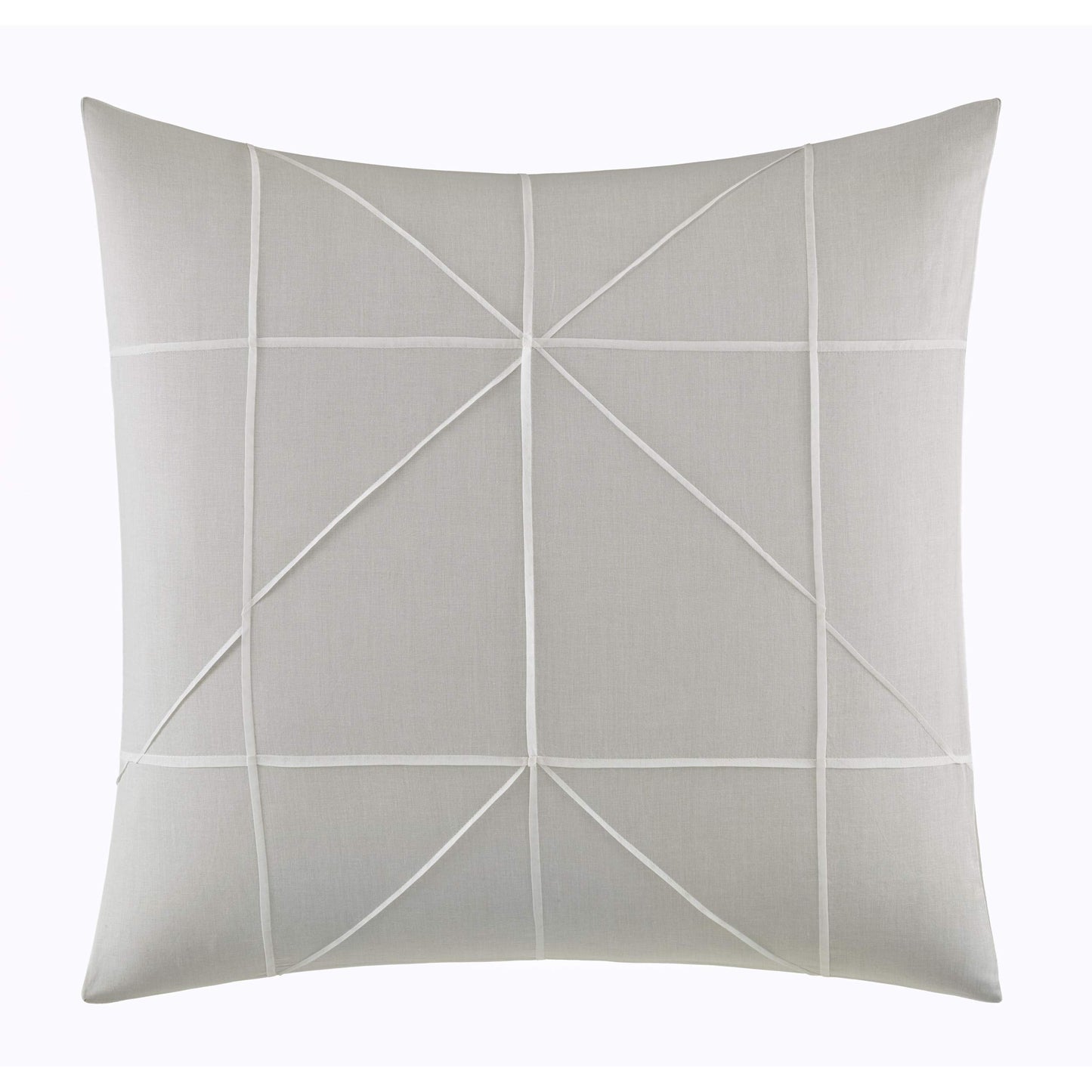 Vera Wang Layered Geometric Cotton Grey Duvet Cover