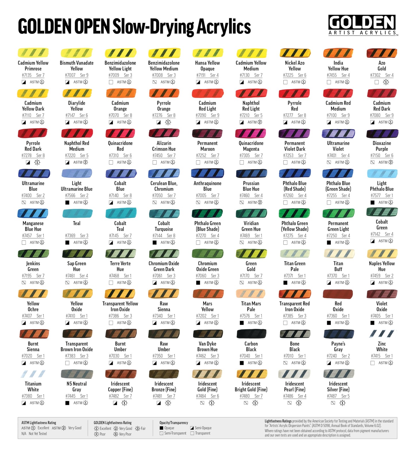 OPEN Slow-Drying Acrylics by GOLDEN, Mixing Set, Professional Acrylic Paint