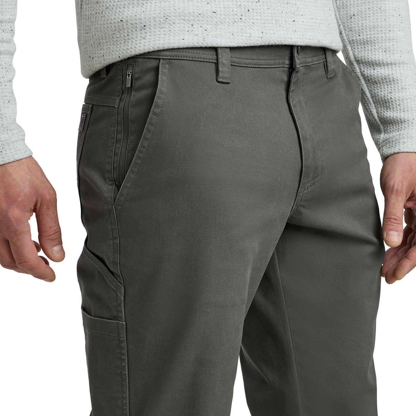 Men's Weatherproof 5 Pocket Utility Work Pants, Relaxed Fit Cotton Travel Pants