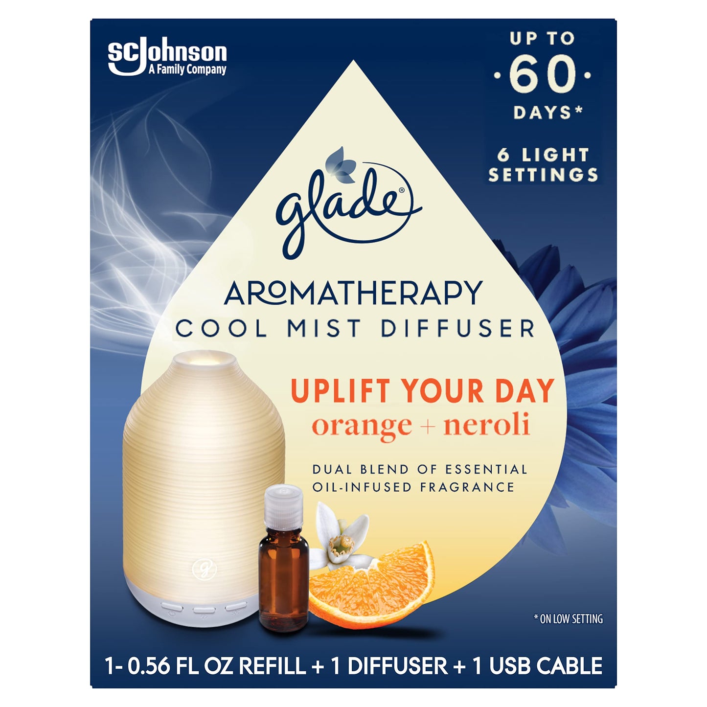 Glade Aromatherapy Diffuser & Essential Oil, Air Freshener for Home, Choose Calm Scent with Notes of Lavender & Sandalwood