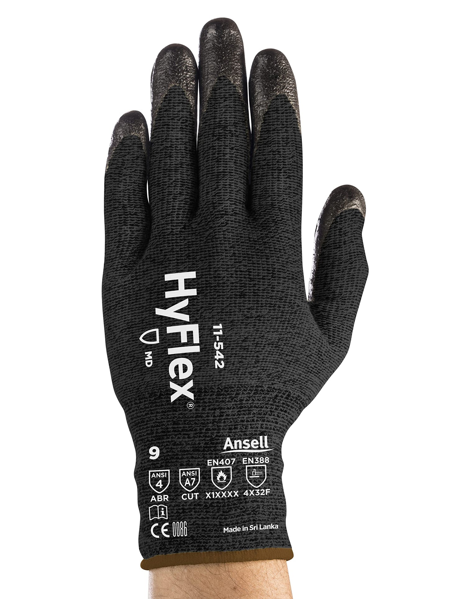 HyFlex 11-542 Cut Protection Gloves - Light, High Cut Protection, Grip, Size