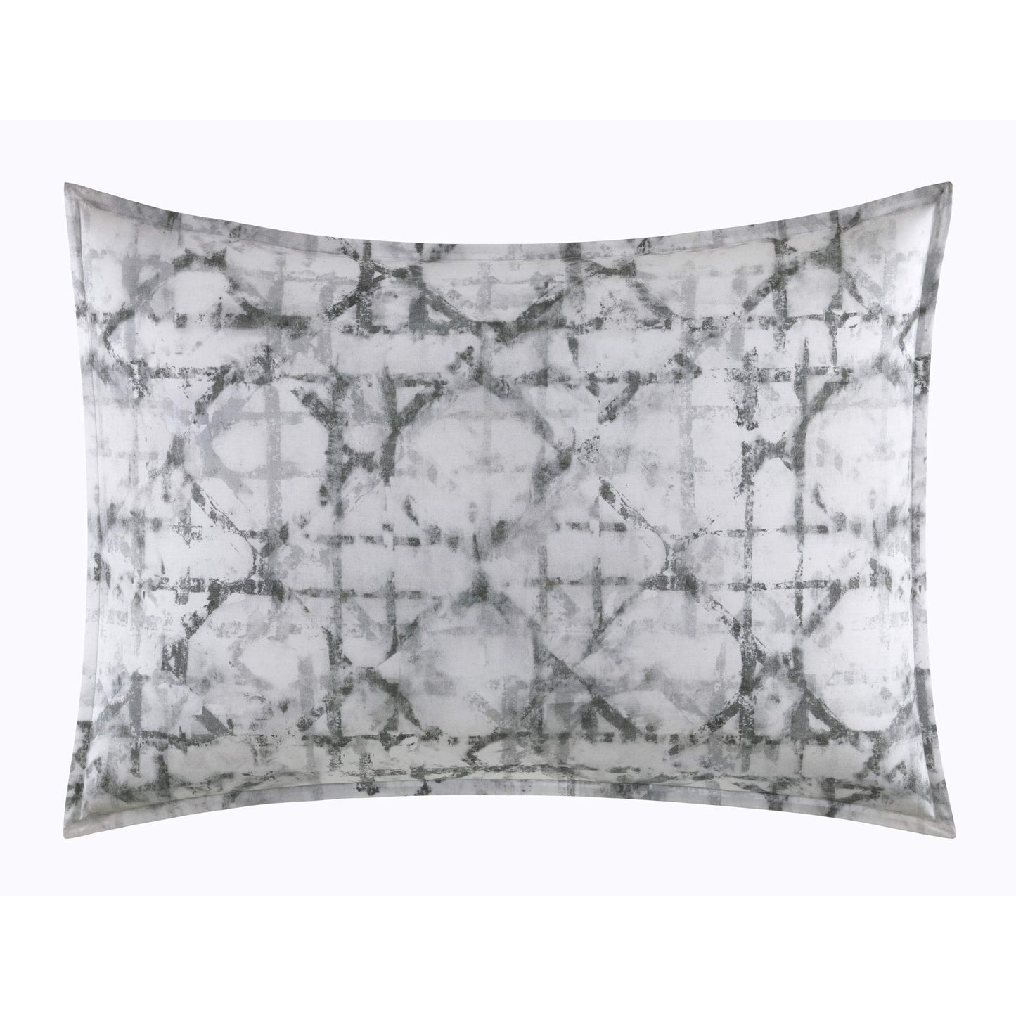 Vera Wang Layered Geometric Cotton Grey Duvet Cover