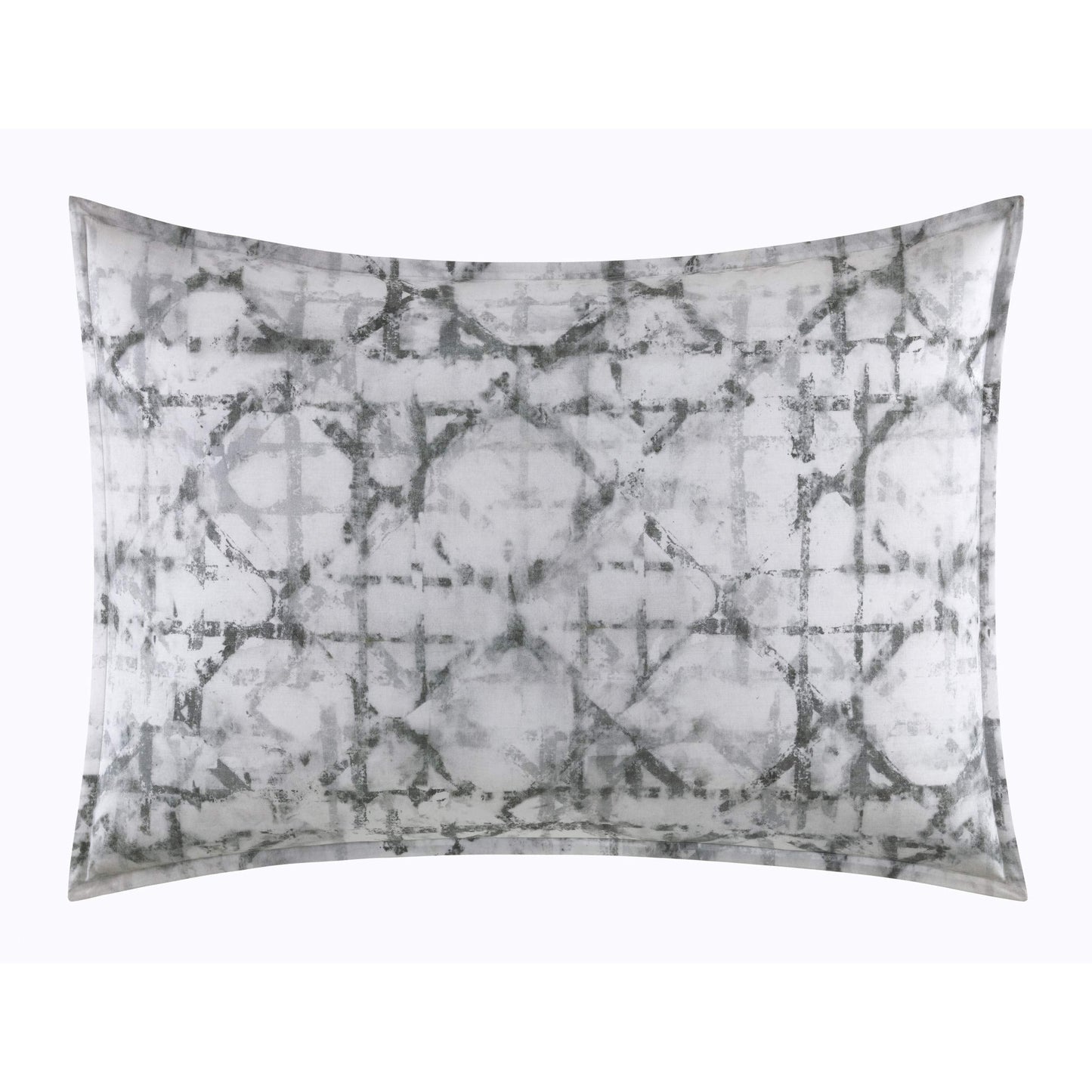 Vera Wang Layered Geometric Cotton Grey Duvet Cover
