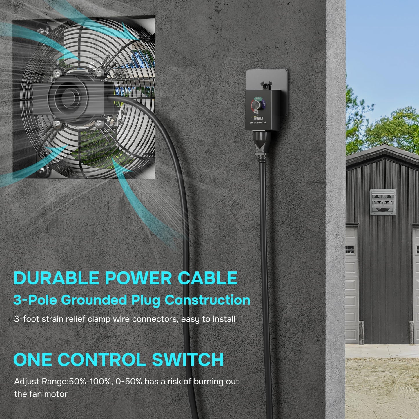 iPower Shutter Exhaust Fan