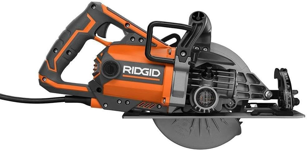 RIDGID THRUCOOL 15 Amp 7-1/4 in. Worm Drive Circular Saw, Orange, R32104