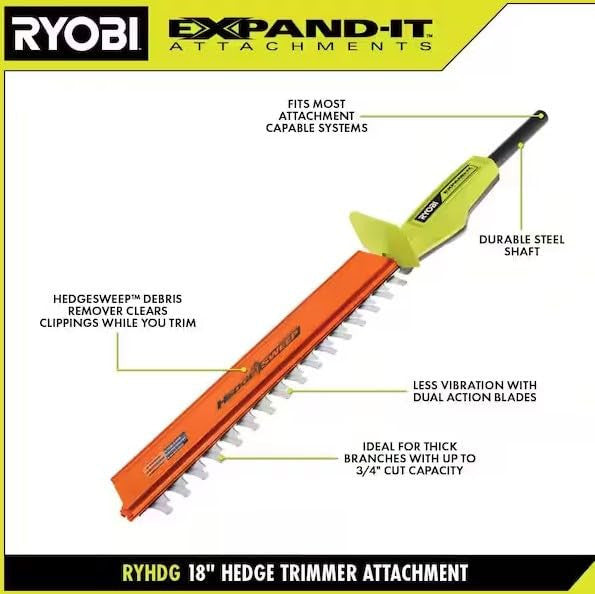 RYOBI Expand-It 18 in. Universal Hedge Trimmer Attachment