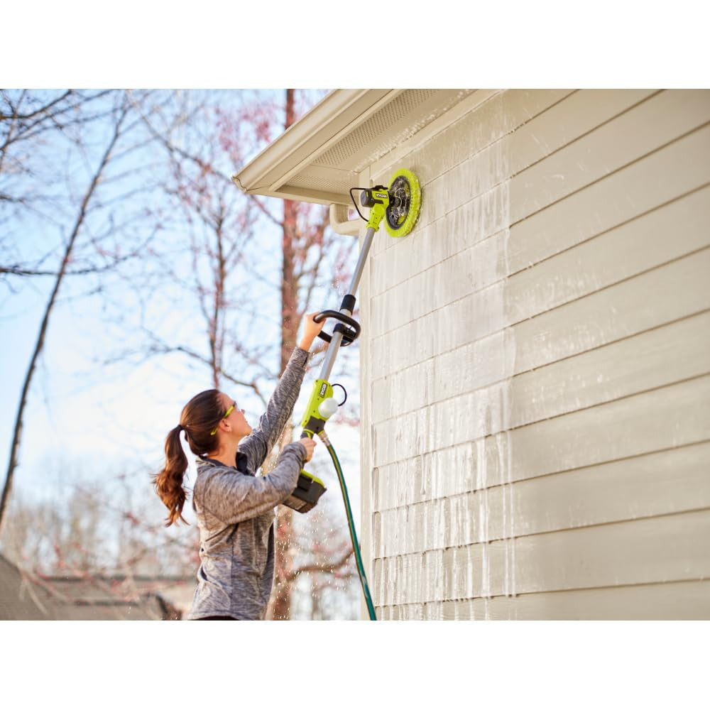 RYOBI ONE+ 18V Cordless Soap Dispensing Scrubber (Tool Only), GREEN, PCL1701B