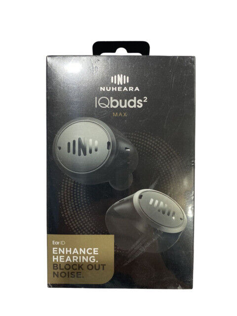 Nuheara NU318 IQbuds 2 MAX Personal Hearing Amplifier Earbuds Black