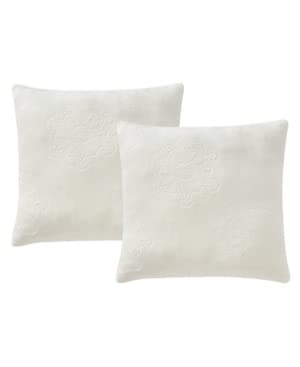 Morgan Home 2pk 18 Square Textured Decorative Pillows - Ivory