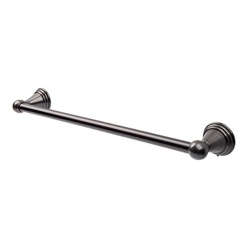 Elegant 24 Inch Bathroom Towel Bar by LDR Industries - Centennial Series, Classic Round Bathware Design, 24” Rod Bath Accessory To Hang Towels, Oil Rubbed Bronze Finish, Wall Mount Hardware Included