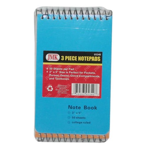 IIT 05340 50 Sheet Notepads, 3-Inch X 5-Inch, 3-Pack